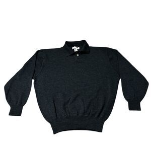 I Levrieri Merino Wool Sweater Made in Italy Charcoal Gray XXL
